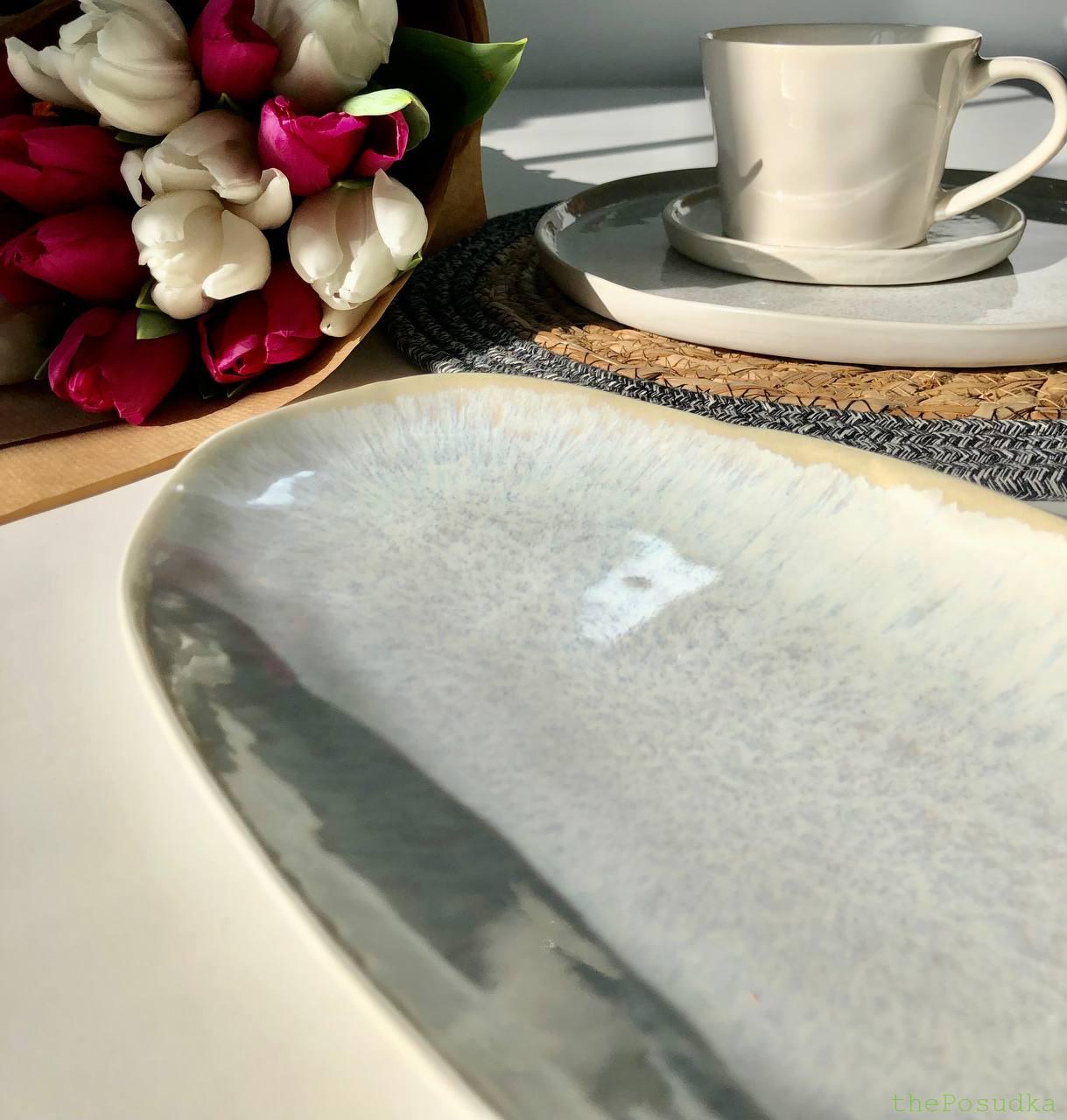 Тарілка сервірувальна овал "Уайт стоун", 29 * 16,5 см Зображення 3 – thePosudka Тарілка сервірувальна овал "Уайт стоун", 29 * 16,5 см - Зображення 3