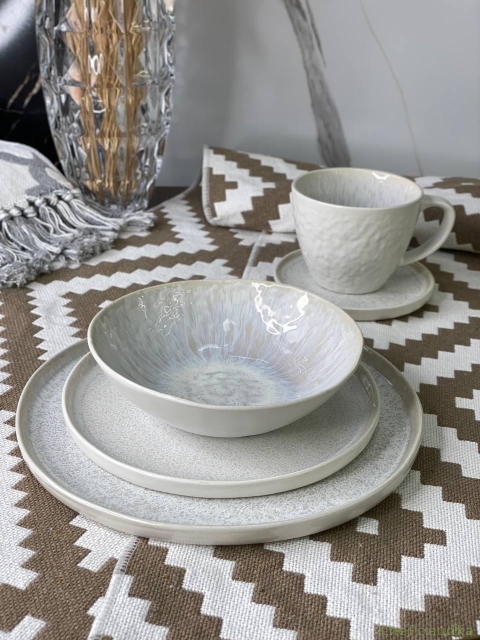 Набір тарілок на 4 персони "Уайт стоун" (12 предметів) Зображення 8 – thePosudka Набір тарілок на 4 персони "Уайт стоун" (12 предметів) - Зображення 8
