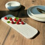 Плато прямокутне для закусок "Білий обеліск", 30 см