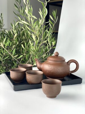 Набір 4 Піали 100 мл + Чайник 750 мл "Весняний"