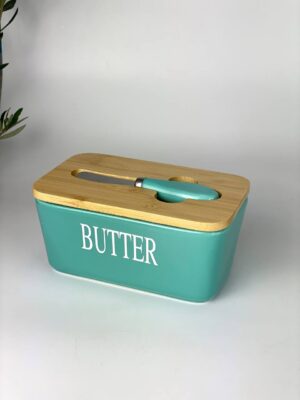 Маслянка з Ножем "Butter" блакитна 17.5*10,5*8 см