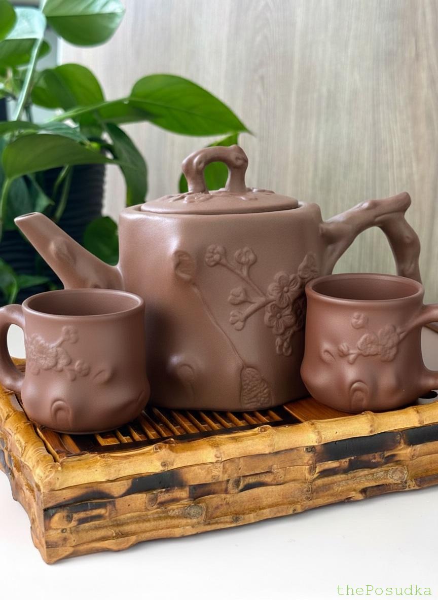 Набір Чайник 400 мл + 2 кружки 200 мл "Пеньок" Зображення 9 – thePosudka Набір Чайник 400 мл + 2 кружки 200 мл "Пеньок" - Зображення 9