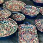 Блюдо прямокутне з ручками 32,5*17*3,5 см "Мальована"