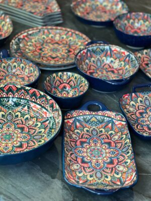 Доставка Посуду в Житомир Зображення 3 – thePosudka Блюдо прямокутне з ручками 32,5*17*3,5 см "Мальована"