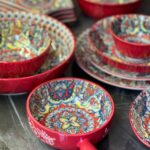 Салатник з ручкою 20,5*15,5 см "Мальований", 500 мл