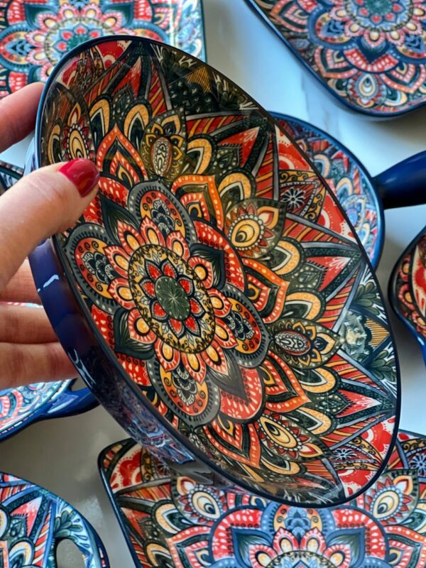 Тарілка глибока, Салатник 20 см "Мальована", 700 мл