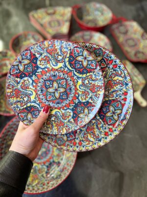 Тарілка 26,2 см велика "Мальована"