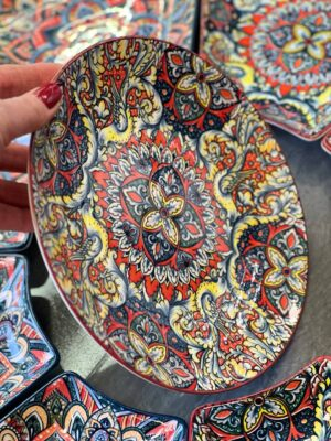 Тарілка 22 см підставна "Мальована"