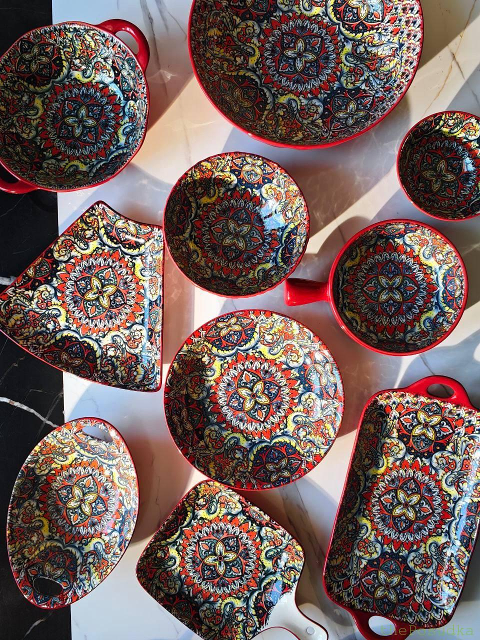 Салатник з ручками 24,5*19*7 см "Мальована", 1100 мл Зображення 6 – thePosudka Салатник з ручками 24,5*19*7 см "Мальована", 1100 мл - Зображення 6