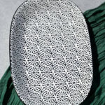 Тарілка овальна "Тригір'я" Чорна, 28 * 18,5 см