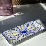 Тарілка прямокутна "Тригір'я" Синя квітка, 25 * 11,5 см