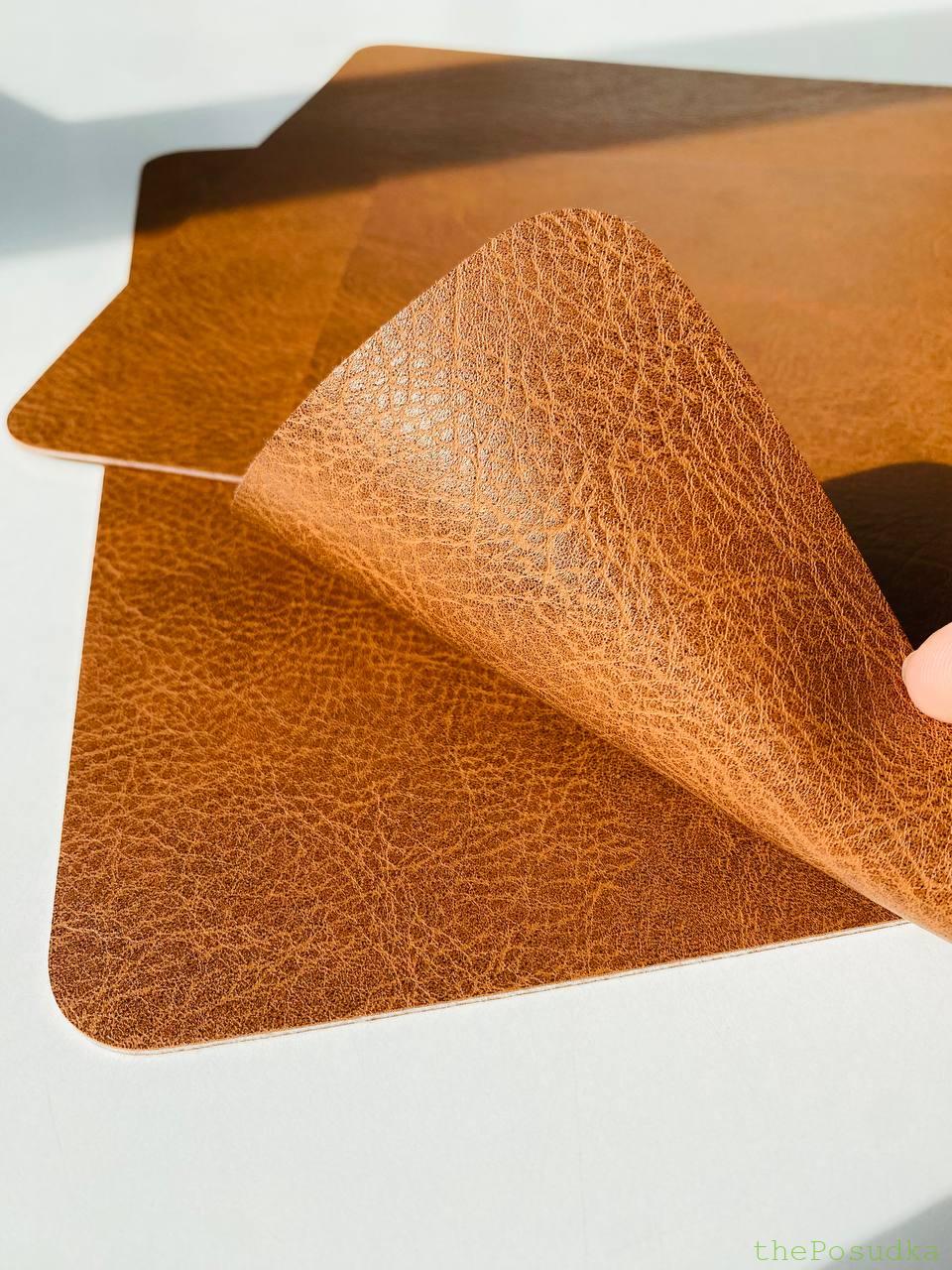 Підтарільник Olens "Leather" коричневий, 45х30 см Зображення 2 – thePosudka Підтарільник Olens "Leather" коричневий, 45х30 см - Зображення 2