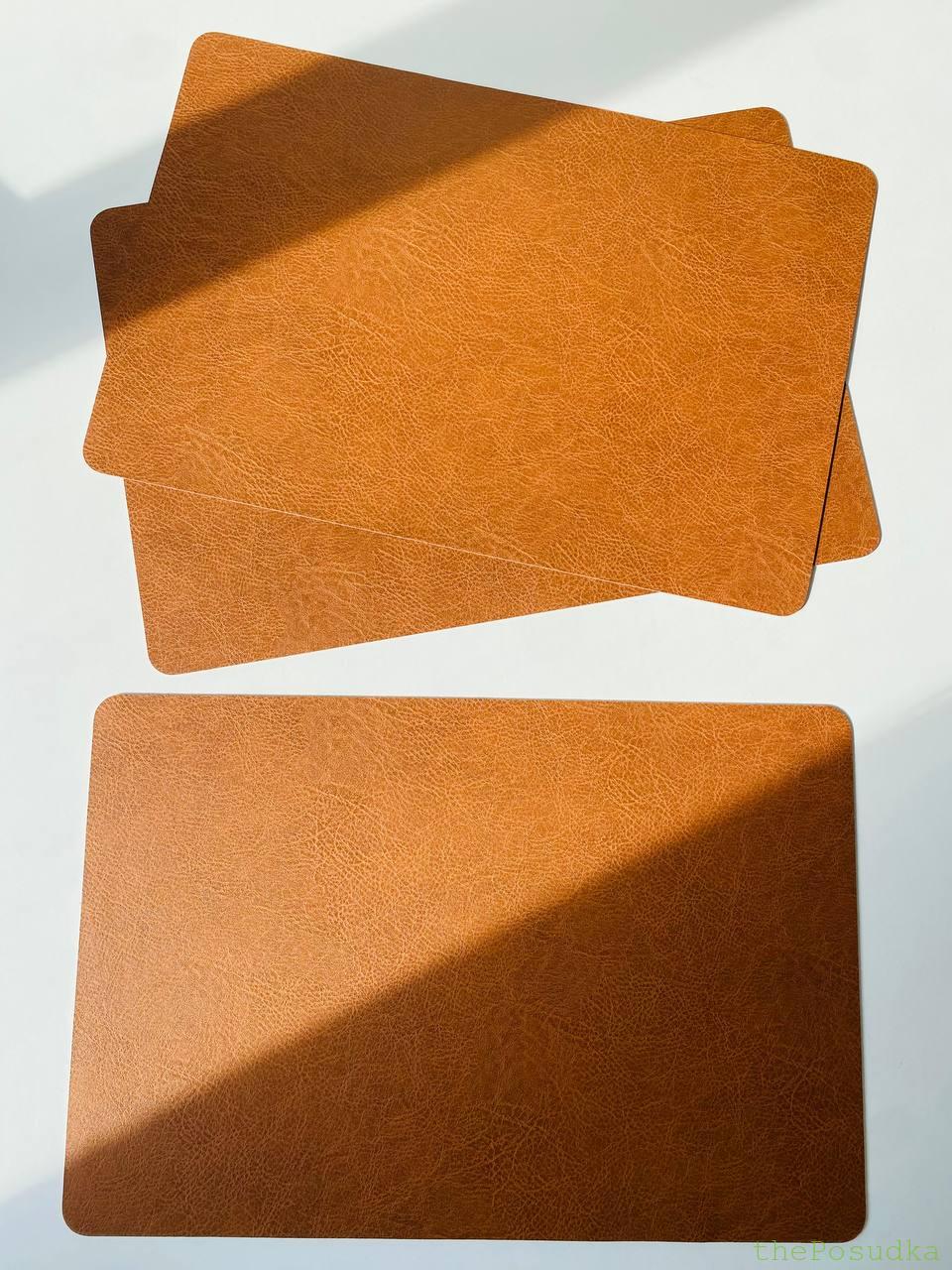 Підтарільник Olens "Leather" коричневий, 45х30 см Зображення 3 – thePosudka Підтарільник Olens "Leather" коричневий, 45х30 см - Зображення 3