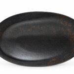 Блюдо овальне "Обсидіан" чорне, 34 * 22 см